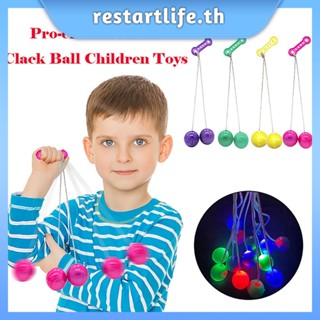 ของเล่น Lato Lato Lato Viral Latto Lato Bola Tek Tok Viral Toys Lights Up LED Clack Ball ของเล่นเด็ก