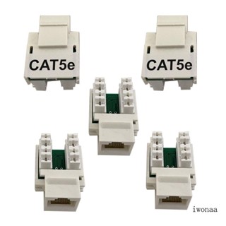 Iwo โมดูลเชื่อมต่อข้อมูล Cat5e UTP RJ45 Cat5e แจ็คคีย์สโตนมาตรฐาน 5 ชิ้น