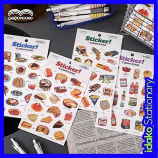 สติกเกอร์ ลาย Life Seasoning Series ขนาดเล็ก สไตล์เรโทร สําหรับติดตกแต่งสมุด SS592