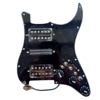 Mai- ปิ๊กการ์ดกีตาร์ สีดํา HSH Alnico 5 Humbucker Pickups สายไฟกีตาร์ 7 ทาง 4 สวิตช์ดึง ST Guitar