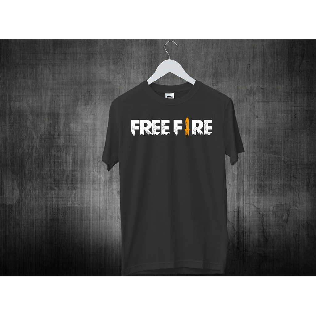 พิมพ์ลาย เสื้อยืดเกมส์ Freefire เสื้อ Cotton