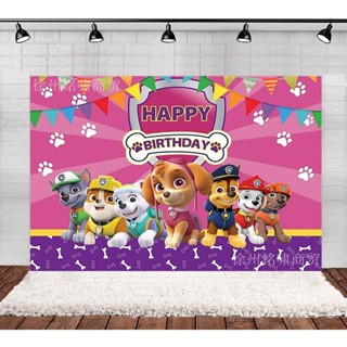 Kira Paw Patrol แบนเนอร์ฉากหลัง สําหรับตกแต่งปาร์ตี้วันเกิด