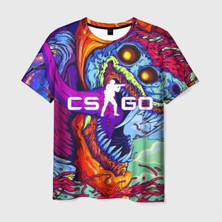 เสื้อยืด พิมพ์ลาย "CS GO" 3 มิติ สําหรับผู้ชาย