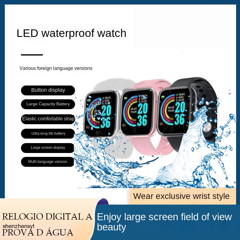 Y68 D20 ใหม่ Ultra Smart Watch Series บลูทูธกันน้ําพร้อม Smart Watch Fitness Monitor