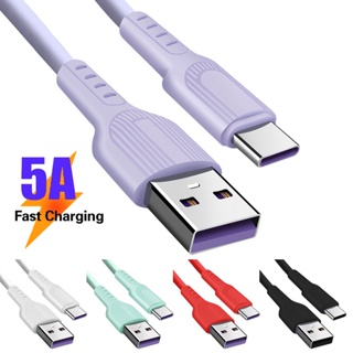 2a ซิลิโคน USB A ถึง USB C สายชาร์จเร็ว Type C สายชาร์จ สําหรับ Samsung Galaxy S22 S21 S20 สายเคเบิลข้อมูลสมาร์ทโฟน