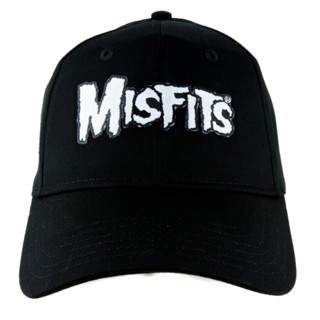 หมวกเบสบอล ลายโลโก้ Misfits สีดํา สไตล์พังก์ร็อค