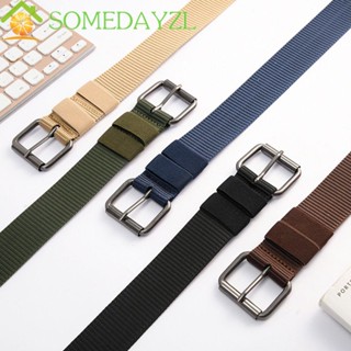 SOMEDAYZL เข็มขัดคาดเอวอัตโนมัติ สีพื้น เรียบง่าย แฟชั่นสําหรับผู้ชาย และผู้หญิง