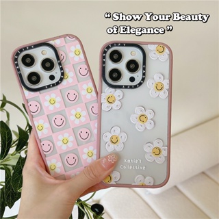 Casetify【little Daisy】เคสโทรศัพท์มือถืออะคริลิคใส กันกระแทก ลายดอกกุหลาบแห้ง สําหรับ iPhone 11 12 13 14 Pro Max