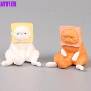 Javier โมเดลตุ๊กตาแมวปิ้ง พลาสติก PVC ขนาดเล็ก แฮนด์เมด ของขวัญสําหรับเด็ก 4 ชิ้น ต่อชุด