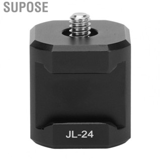 Supose Cold Shoe Adapter 1/4in 3/8in Screw Hole Aluminum Alloy Tripod Extension Mount for SLR   Fill Light Mic Magic Arm