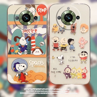 พร้อมส่ง ใหม่ เคสโทรศัพท์มือถือนิ่ม แบบใส ลายการ์ตูนสนูปปี้น่ารัก แฟชั่น สําหรับ Realme 11 Pro Realme 11 Pro+ 2023 Realme11 Realme11Pro