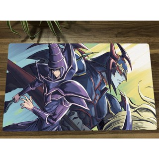 Yugioh Playmat Gaia the Fierce Knight &amp; Dark Magician TCG CCG แผ่นรองเมาส์ สําหรับเล่นเกม