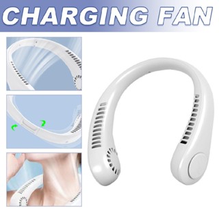 USB Portable Bladeless Hanging Neck Fan Mini Air Conditioner Cooling Air Cooler