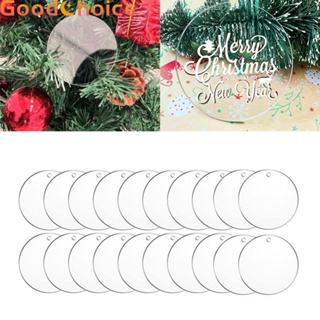 【Good】20pcs Clear Acrylic Discs The Perfect Craft Supply for DIY Christmas Decorations【Ready Stock】