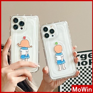 Mowin - เข้ากันได้สำหรับ เคสไอโฟน เคสไอโฟน11 เคส iphone 11 iPhone กรอบรูปถุงลมนิรภัยเคสโทรศัพท์ TPU นุ่มใสกันกระแทกน่ารัก Boy Girl เข้ากันได้กับ iPhone 13 Pro max 12 Pro Max 11 xr xs max 7 8