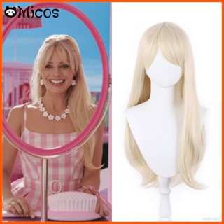 Movie Barbie Cosplay Costume วิกผมยาว คอสเพลย์บาร์บี้ สีทอง สําหรับเด็กผู้หญิง เหมาะกับงานปาร์ตี้ฮาโลวีน