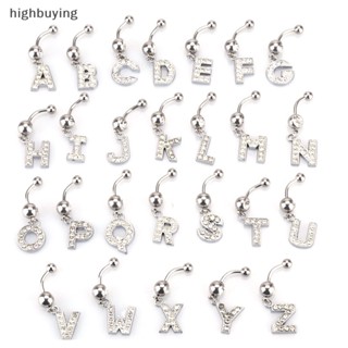 [highbuying] ตัวอักษร สไตล์หน้าท้อง แหวนสเตนเลส คริสตัล พลอยเทียม ฝังสะดือ เล็บ สําหรับผู้หญิง เซ็กซี่ เครื่องประดับร่างกาย ใหม่ พร้อมส่ง