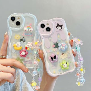 เคสโทรศัพท์มือถือ TPU แบบนิ่ม พิมพ์ลาย 3 มิติ ประดับมุก พร้อมสายคล้องมือ สําหรับ Huawei Honor 50 Pro 50SE X30 X40 60SE 70 80 Pro 9X Pro