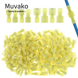 MUVAKO ขั้วต่อสายไฟไนล่อน 12-10 AWG MDFN5.5-250/FDFN5.5-250 100 ชิ้น