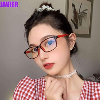 JAVIER แว่นตา ป้องกันแสงสีฟ้า PC ป้องกันแสงสีฟ้า แฟชั่นสําหรับสุภาพสตรี