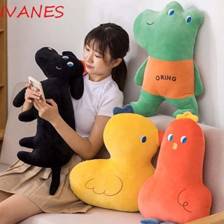 IVANES หมอนตุ๊กตา แบบนิ่ม รูปเป็ด ไก่น่ารัก สําหรับตกแต่งบ้าน โซฟา