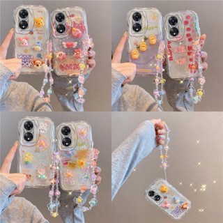 3D ถือลูกปัดเชือก การ์ตูน คดี For Apple IPhone 6 6s 7 8 Plus SE 2020 IPhone6 IPhone6s IPhone7 IPhone8 เคสมือถือ Carrying hand rope beads Good Luck Lovely Day Smile Winnie The Pooh Duck Rabbit Kirby Soft TPU Case