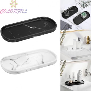 【COLORFUL】Vanity Tray Kitchen Organizer Resin Storage Toilet Bathroom Decoration