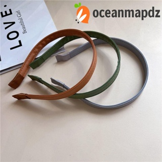 OCEANMAPDZ ที่คาดผม หนัง PU น่ารัก หวานแหวว ผู้หญิง กิ๊บ ที่คาดผม เจนนี่ สไตล์เดียวกัน ล้างหน้า ที่คาดผม เครื่องประดับผมหญิง