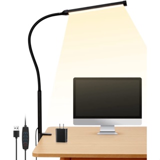 โคมไฟตั้งโต๊ะ ป้องกันดวงตา LED โคมไฟอ่านหนังสือข้างเตียงแบบพิเศษ โคมไฟอ่านหนังสือแบบหนีบอ่านหนังสือ USB โคมไฟตั้งโต๊ะสำหรับโต๊ะศึกษาพร้อมแค