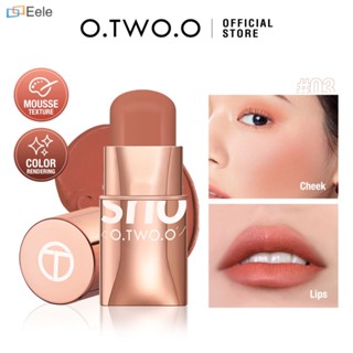 O.TWO.O Orange Powder Blush Ointment ง่ายต่อการลงสี Color Beautiful Blush Daily Makeup Rouge Paste ↑Eele