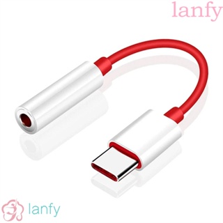 LANFY อะแดปเตอร์แจ็คแปลงเสียงหูฟัง Type C เป็นแจ็ค 3.5 มม. สําหรับโทรศัพท์มือถือ