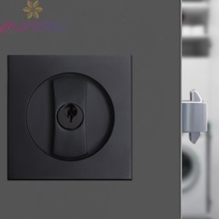 【COLORFUL】Mortice Door Lock 450g Bathroom Door Lock Black Embedded Silver Square