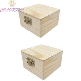 【COLORFUL】Storage Box Brand New High Quality Wooden 12×12×4.5cm 1pcs Baby Keepsakes