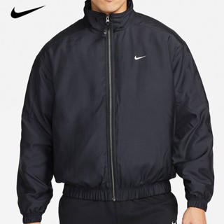 Nike LAB Solo Swoosh เสื้อแจ็กเก็ต ผ้าฝ้าย ปักลายโลโก้ ให้ความอบอุ่น กันลม สําหรับผู้ชาย DN1267