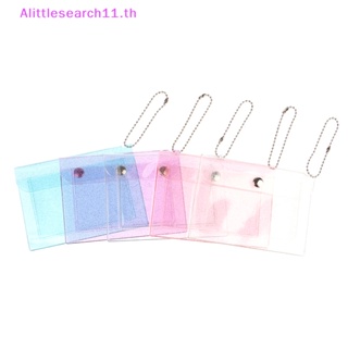 Alittlesearch11 กระเป๋าสตางค์ PVC แบบใส กันน้ํา สําหรับใส่บัตรเครดิต บัตรประจําตัวประชาชน 1 ชิ้น