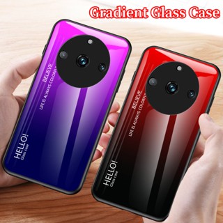 เคสโทรศัพท์มือถือแบบแก้วแข็ง กันกระแทก ไล่โทนสี หลากสี สําหรับ Realme 11 Pro Plus 5G 11 11Pro Pro+ ProPlus 2023 RMX3771 RMX3740 RMX3741