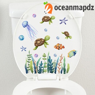 Oceanmapdz สติกเกอร์ ลายแมงกะพรุน กันน้ํา ลอกออกได้ 30*30 ซม. สําหรับตกแต่งห้องน้ํา DIY