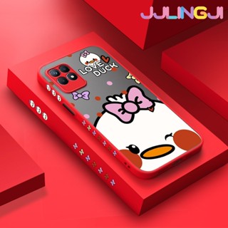 เคสโทรศัพท์มือถือแบบแข็ง ใส บาง กันกระแทก ลายการ์ตูนเป็ด สําหรับ Realme 8 4G Realme 8 Pro