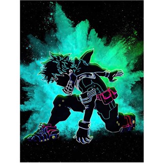 โปสเตอร์ My Hero Academia Midoriya Izuku Deku Light X สําหรับตกแต่งบ้าน