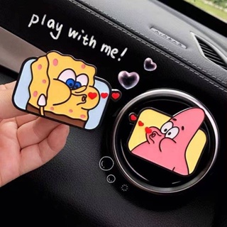 Cartoon Cute SpongeBob Pie Star 2D Air Outlet Fragrant Stone Car Aromatherapy Decoration Supplies qbsg