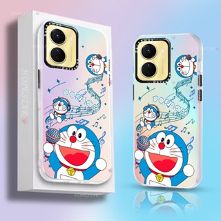 เคสมือถือ แบบแข็ง ลายโดเรม่อน ไล่โทนสี สําหรับ VIVO Y16 Y02 Y02T Y02S Y22 Y21 Y21S Y33T Y21A Y11 Y20 Y20S Y20i Y12S Y12A Y50 Y30 Y51 Y31 Y53S Y91C Y90 Y1S Y95 Y91 Y15S Y01 V25 V25e S1 Pro