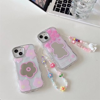 เคสโทรศัพท์มือถือ กันลื่น พร้อมกระจก และสายโซ่คล้อง สําหรับ iPhone 14Pro Max 14Pro 14 13 Pro 13Pro Max 12 Pro Max 12 Pro 12 11