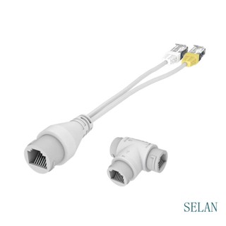 Sel POE Splitter RJ45 2-in-1 ตัวเชื่อมต่อสายเคเบิล สําหรับติดตั้งกล้องรักษาความปลอดภัย