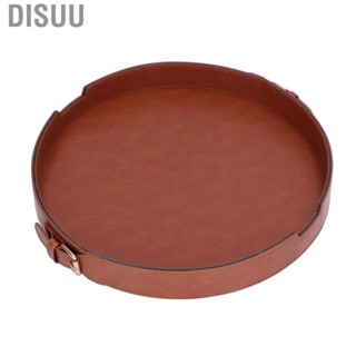 Disuu Nordic Leather Round Storage Tray Desktop Cosmetics Jewelry Display  Dec HG