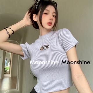 Moon  เสื้อครอป เสื้อแฟชั่นผู้หญิง y2k สีพื้น สําหรับผู้หญิง ใส่ไปคลับ ปาร์ตี้ 2023 NEWJl1129  พิเศษ สวย Chic ทันสมัย A29J1BO 36Z230909