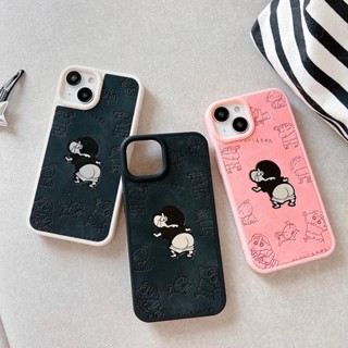 เคสโทรศัพท์มือถือหนังเทียม แบบนิ่ม ลายการ์ตูนชินจัง โดราเอมอน กันกระแทก สําหรับ iPhone 14 13 12 11