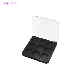 Brightstar ใหม่ กล่องเปล่า 9 ช่อง สําหรับใส่พาเลตต์อายแชโดว์ แต่งหน้า DIY