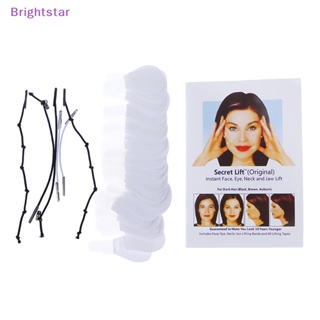 Brightstar 100 ชิ้น / เซต มองไม่เห็น สติกเกอร์หน้าบาง รูปตัว V ใบหน้า ริ้วรอย หย่อนคล้อย ผิวหน้า ยกกระชับ คอ ตา เทปกาวคางคู่ ใหม่