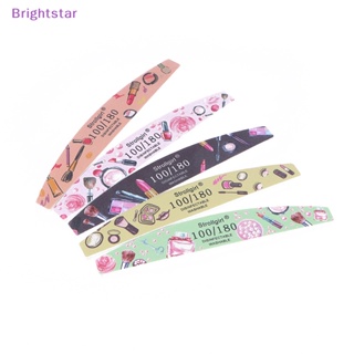 Brightstar 5 ชิ้น Eva เครื่องมือเจียรเล็บ Pring ตะไบเล็บมืออาชีพยาทาเล็บสองด้านเครื่องมือดูแลเล็บสําหรับเล็บใหม่