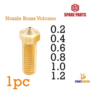 Brass Nozzle Volcano For Filament 1.75mm 3D Printer หัวฉีดเส้น เครื่องพิมพ์ วัสดุการพิมพ์